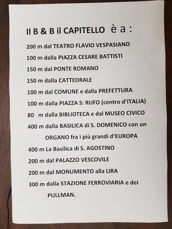 Bed and Breakfast Il Capitello Rieti Exterior foto